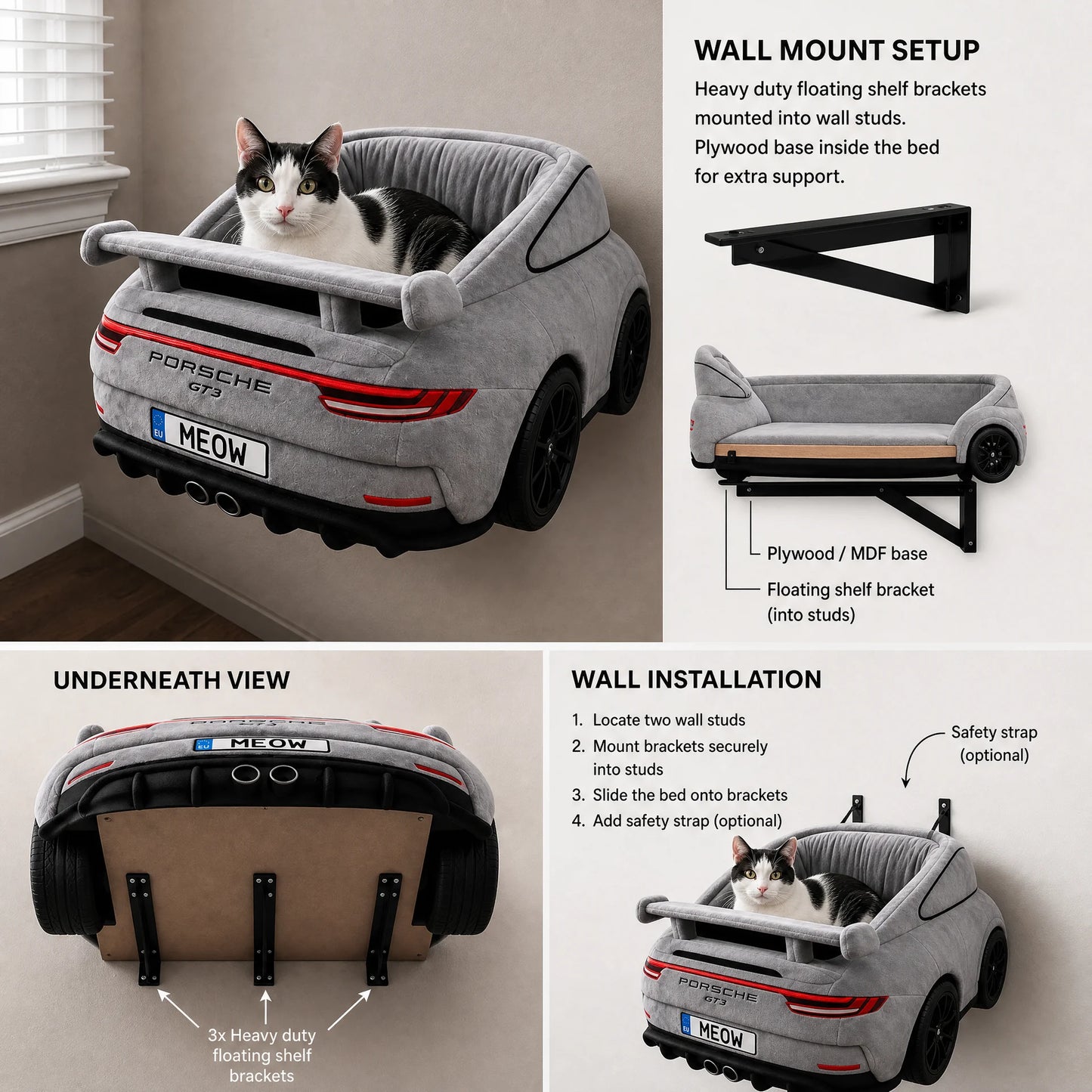 DriftPaws Luxury Car Beds for Cats